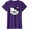 image:imageHello Kitty Black and White Nerd Glasses Short Sleeve TShirtPurple