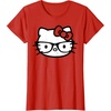 image:imageHello Kitty Black and White Nerd Glasses Short Sleeve TShirtRed