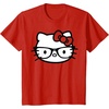 image:imageHello Kitty Black and White Nerd Glasses Short Sleeve TShirtRed