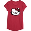 image:imageHello Kitty Black and White Nerd Glasses Short Sleeve TShirtRed Heather