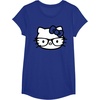 image:imageHello Kitty Black and White Nerd Glasses Short Sleeve TShirtRoyal Blue