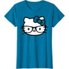 image:imageHello Kitty Black and White Nerd Glasses Short Sleeve TShirtSapphire Blue