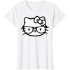 image:imageHello Kitty Black and White Nerd Glasses Short Sleeve TShirtWhite