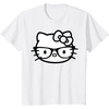 image:imageHello Kitty Black and White Nerd Glasses Short Sleeve TShirtWhite