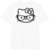 image:imageHello Kitty Black and White Nerd Glasses Short Sleeve TShirtWhite