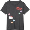 image:imageHello Kitty Candy Hearts Valentine Tee Shirt TShirtDark Heather Grey