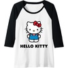 image:imageHello Kitty Character Front and Back Raglan Baseball TeeBlackWhite