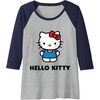 image:imageHello Kitty Character Front and Back Raglan Baseball TeeNavy BlueAthletic Heather