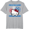 image:imageHello Kitty Fireworks 4th of July Red White Blue Americana Women Girls Kids Men TShirtHeather Grey