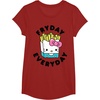 image:imageHello Kitty French Fries Fryday Everyday Friday TShirtCranberry Red