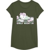 image:imageHello Kitty Girls Night In Reading Short Sleeve TShirtOlive Green