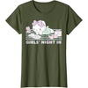 image:imageHello Kitty Girls Night In Reading Short Sleeve TShirtOlive Green