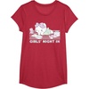 image:imageHello Kitty Girls Night In Reading Short Sleeve TShirtRed Heather
