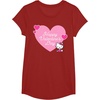 image:imageHello Kitty Happy Valentines Day TShirt SmallCranberry Red