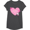 image:imageHello Kitty Happy Valentines Day TShirt SmallDark Heather Grey