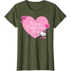 image:imageHello Kitty Happy Valentines Day TShirt SmallOlive Green
