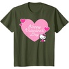 image:imageHello Kitty Happy Valentines Day TShirt SmallOlive Green