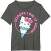 image:imageHello Kitty Ice Cream Cone Scoops I Did It Again TShirtAsphalt Grey