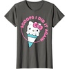 image:imageHello Kitty Ice Cream Cone Scoops I Did It Again TShirtAsphalt Grey