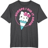 image:imageHello Kitty Ice Cream Cone Scoops I Did It Again TShirtDark Heather Grey