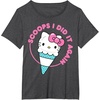 image:imageHello Kitty Ice Cream Cone Scoops I Did It Again TShirtDark Heather Grey