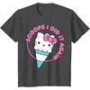 image:imageHello Kitty Ice Cream Cone Scoops I Did It Again TShirtDark Heather Grey