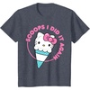 image:imageHello Kitty Ice Cream Cone Scoops I Did It Again TShirtHeather Blue