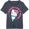 image:imageHello Kitty Ice Cream Cone Scoops I Did It Again TShirtHeather Blue