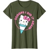 image:imageHello Kitty Ice Cream Cone Scoops I Did It Again TShirtOlive Green