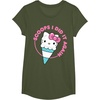 image:imageHello Kitty Ice Cream Cone Scoops I Did It Again TShirtOlive Green