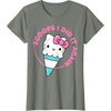 image:imageHello Kitty Ice Cream Cone Scoops I Did It Again TShirtOlive Heather