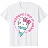 image:imageHello Kitty Ice Cream Cone Scoops I Did It Again TShirtWhite