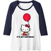 image:imageHello Kitty Its My Birthday Raglan Baseball TeeNavy BlueWhite