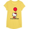 image:imageHello Kitty Its My Birthday TShirt SmallLemon Yellow