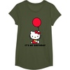 image:imageHello Kitty Its My Birthday TShirt SmallOlive Green