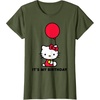 image:imageHello Kitty Its My Birthday TShirt SmallOlive Green