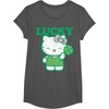 image:imageHello Kitty Lucky Clover Tee Shirt TShirtAsphalt Grey
