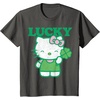 image:imageHello Kitty Lucky Clover Tee Shirt TShirtAsphalt Grey