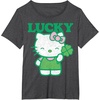 image:imageHello Kitty Lucky Clover Tee Shirt TShirtDark Heather Grey