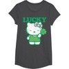 image:imageHello Kitty Lucky Clover Tee Shirt TShirtDark Heather Grey
