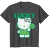 image:imageHello Kitty Lucky Clover Tee Shirt TShirtDark Heather Grey