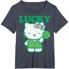 image:imageHello Kitty Lucky Clover Tee Shirt TShirtHeather Blue
