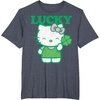 image:imageHello Kitty Lucky Clover Tee Shirt TShirtHeather Blue