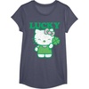 image:imageHello Kitty Lucky Clover Tee Shirt TShirtHeather Blue