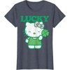 image:imageHello Kitty Lucky Clover Tee Shirt TShirtHeather Blue