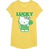 image:imageHello Kitty Lucky Clover Tee Shirt TShirtLemon Yellow
