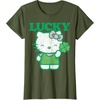 image:imageHello Kitty Lucky Clover Tee Shirt TShirtOlive Green