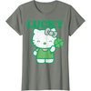 image:imageHello Kitty Lucky Clover Tee Shirt TShirtOlive Heather