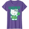 image:imageHello Kitty Lucky Clover Tee Shirt TShirtPurple Heather