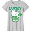 image:imageHello Kitty Lucky Clover Tee Shirt TShirtSilver Grey